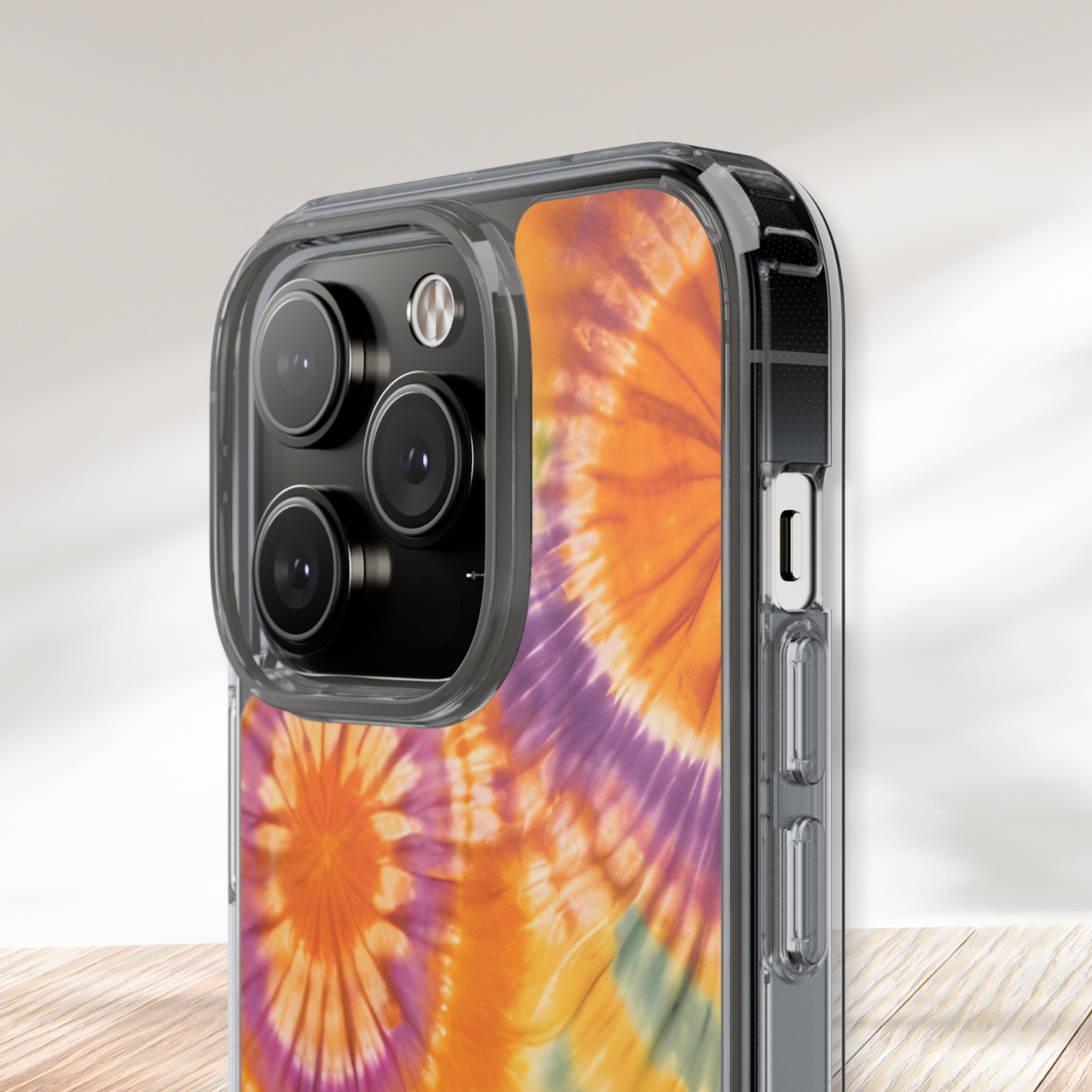 Vibrant Sunset Tie Dye Clear Case