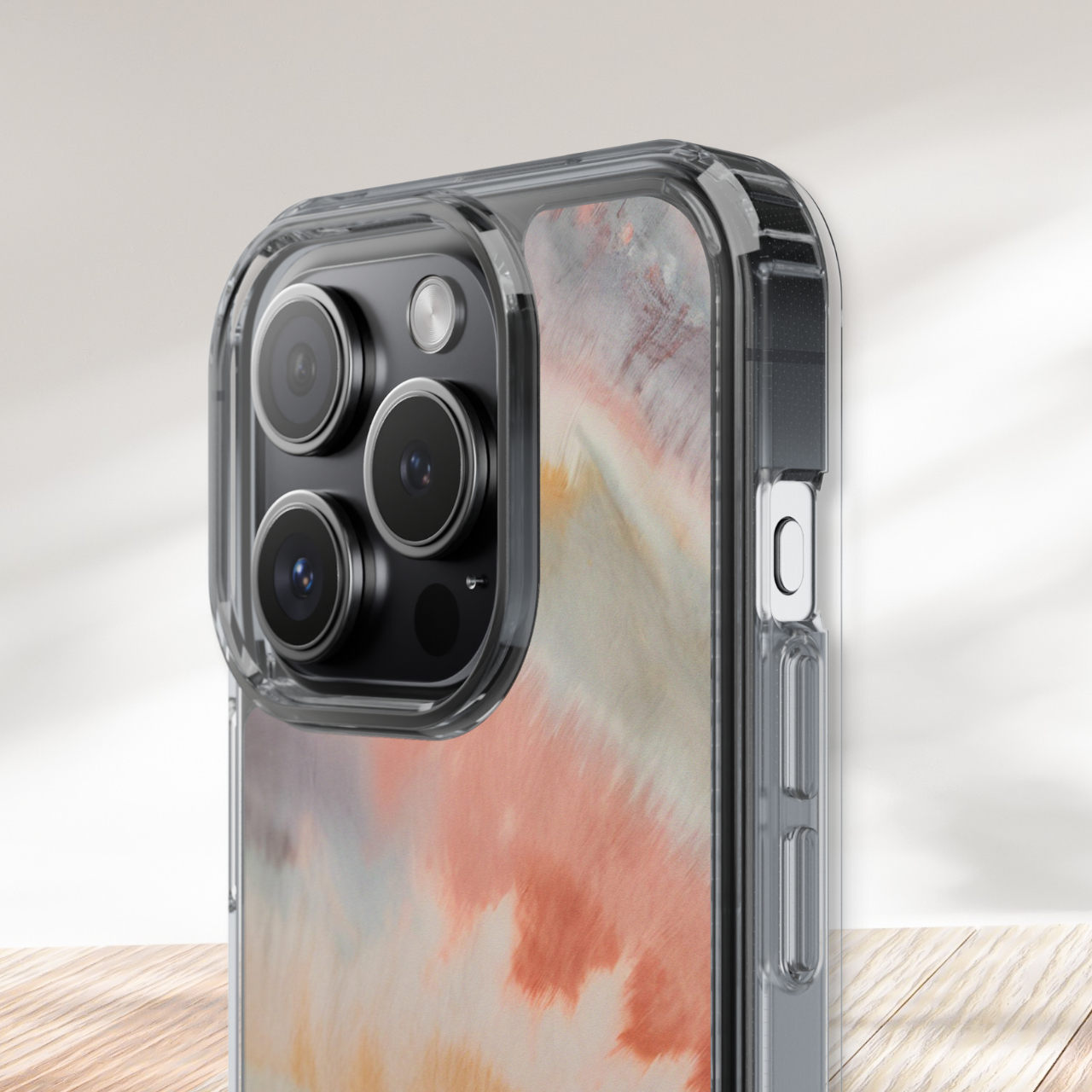 Blush Sands Tie Dye Clear Case