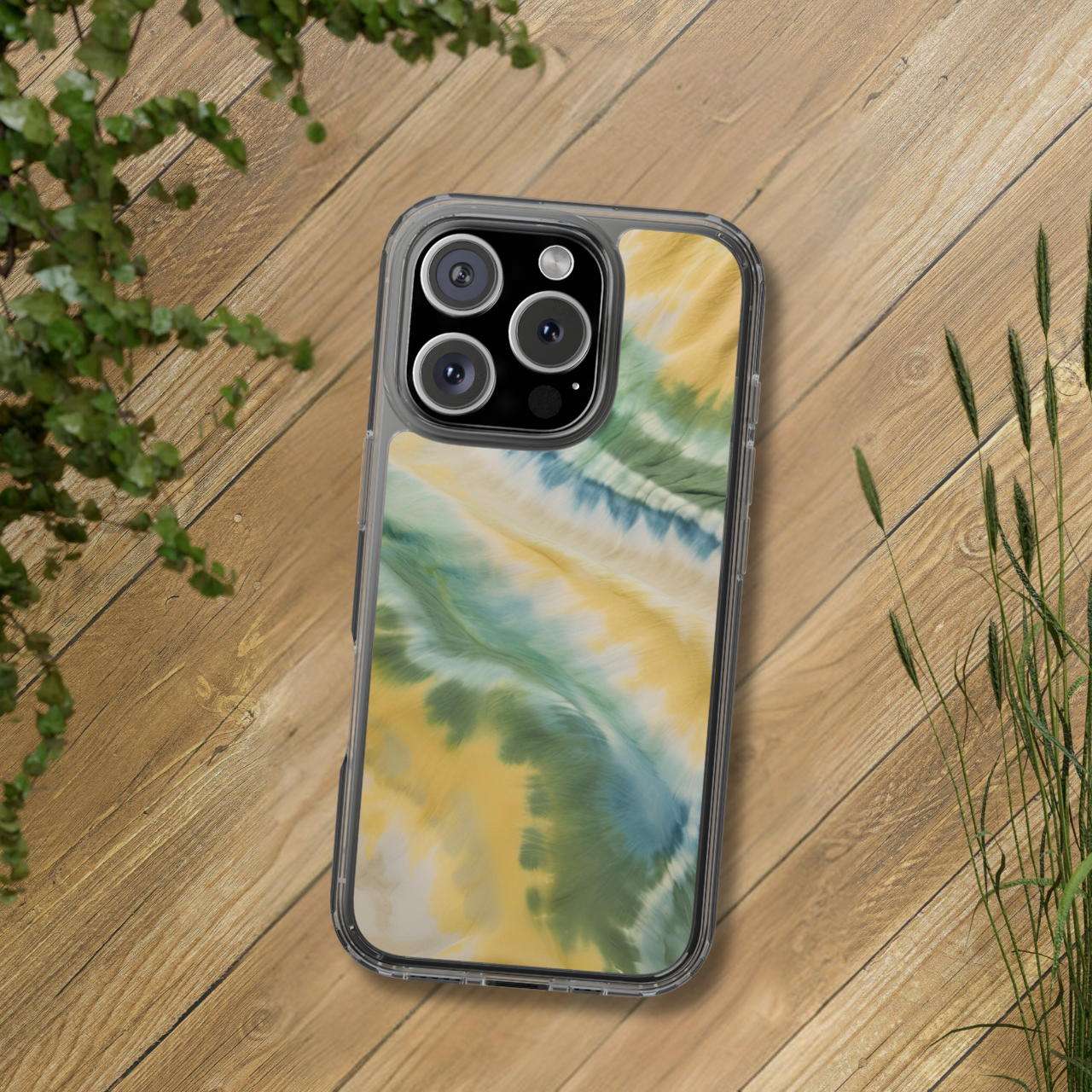 Golden Meadow Tie Dye Clear Case