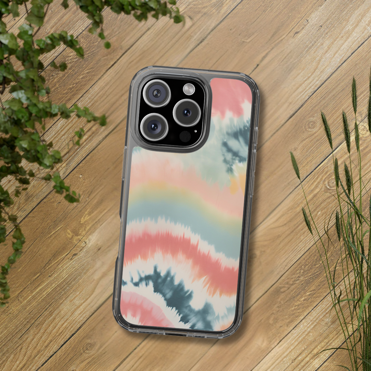 Dreamy Horizon Tie Dye Clear Case