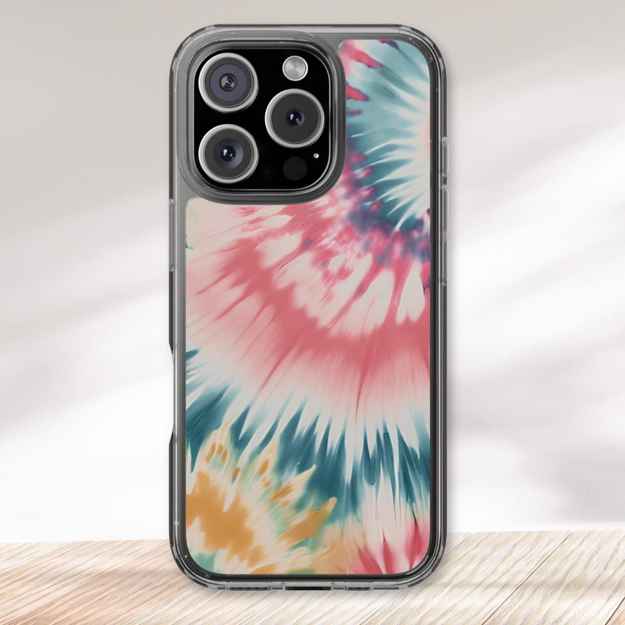 Electric Dawn Tie Dye Clear Phone Case