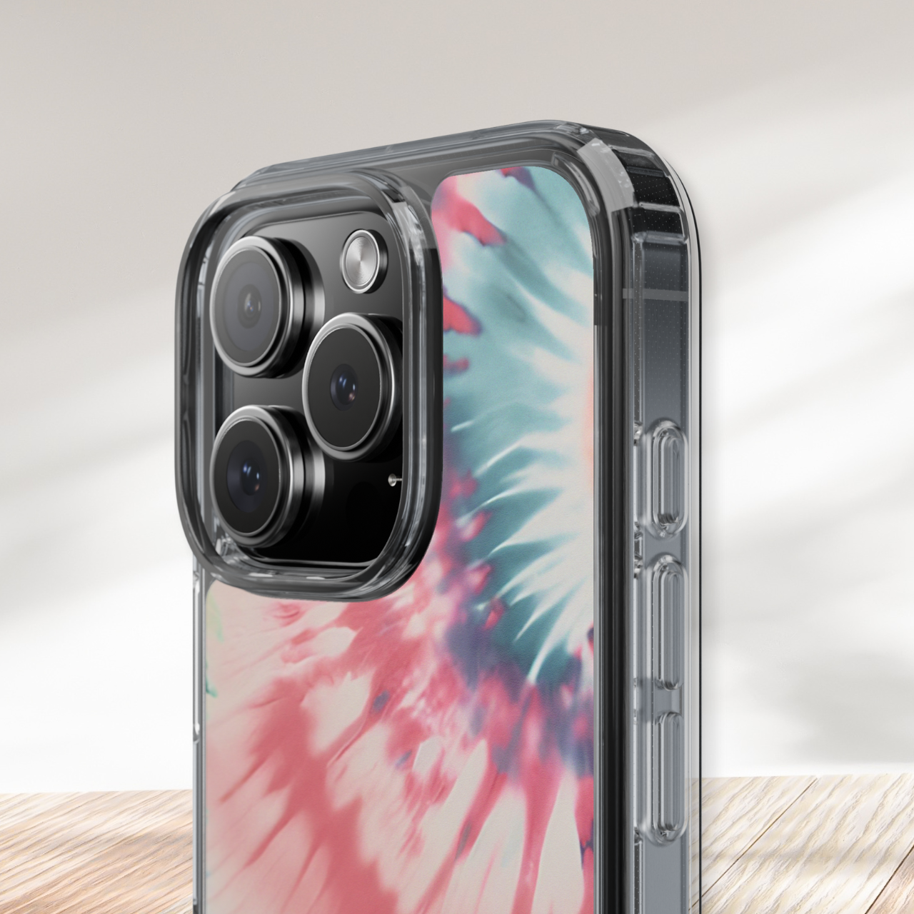 Electric Dawn Tie Dye Clear Phone Case