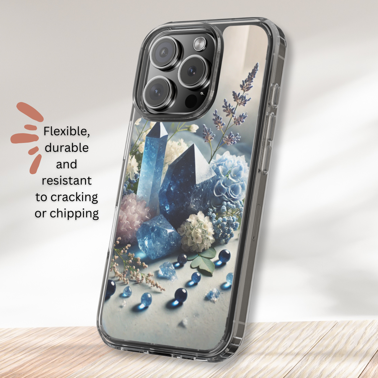 Sodalite Healing Crystal Clear Case