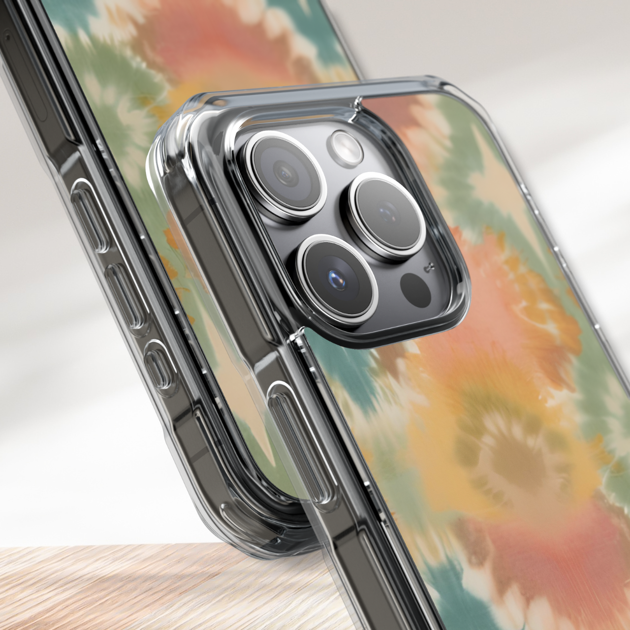 Boho Tie Dye Clear Case