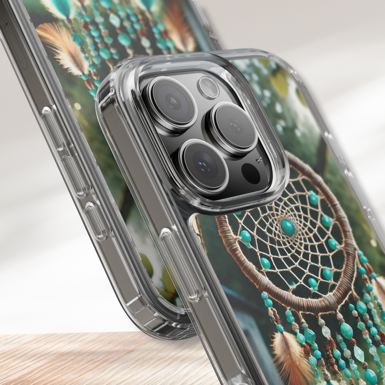 Turquoise Dream Dreamcatcher Clear Case