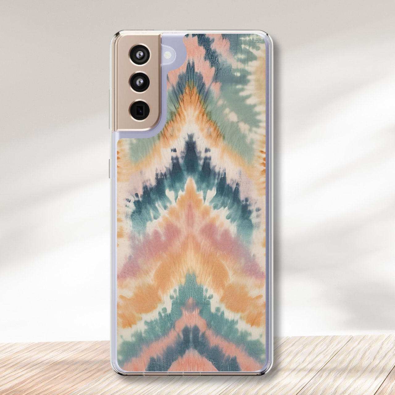 Pastel Chevron Tie Dye Clear Case