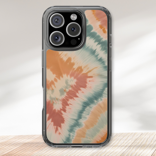 Pastel Swirl Tie Dye Clear Case