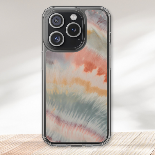 Blush Sands Tie Dye Clear Case