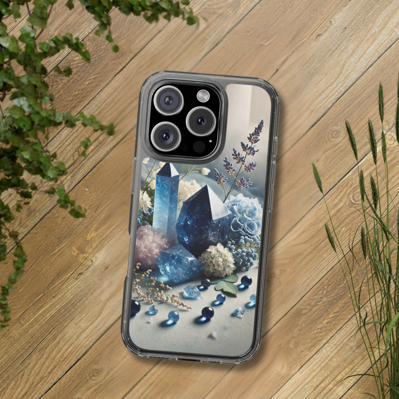 Sodalite Healing Crystal Clear Case
