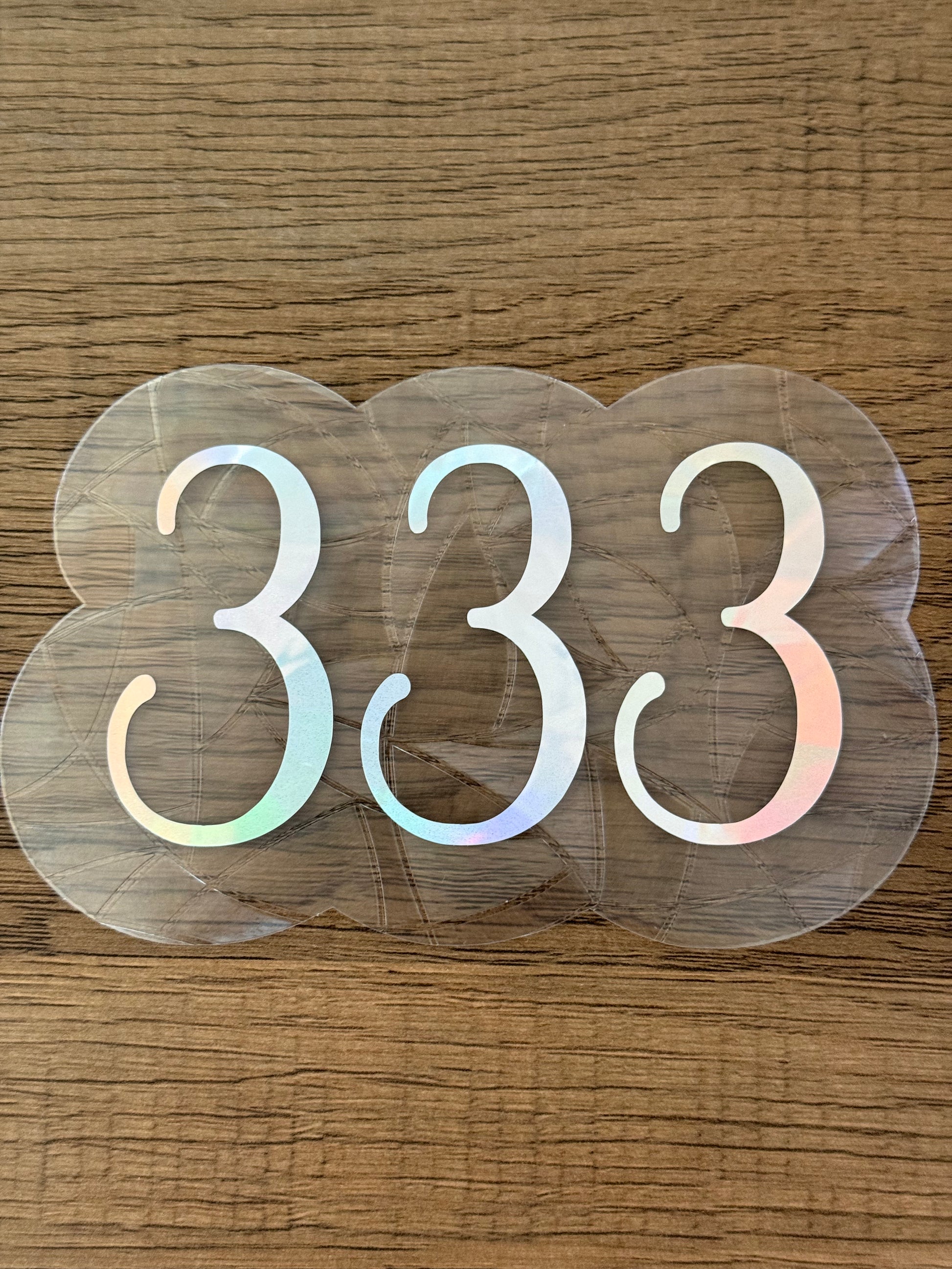 333 angel number rainbow window cling creating colorful rainbow light through a window